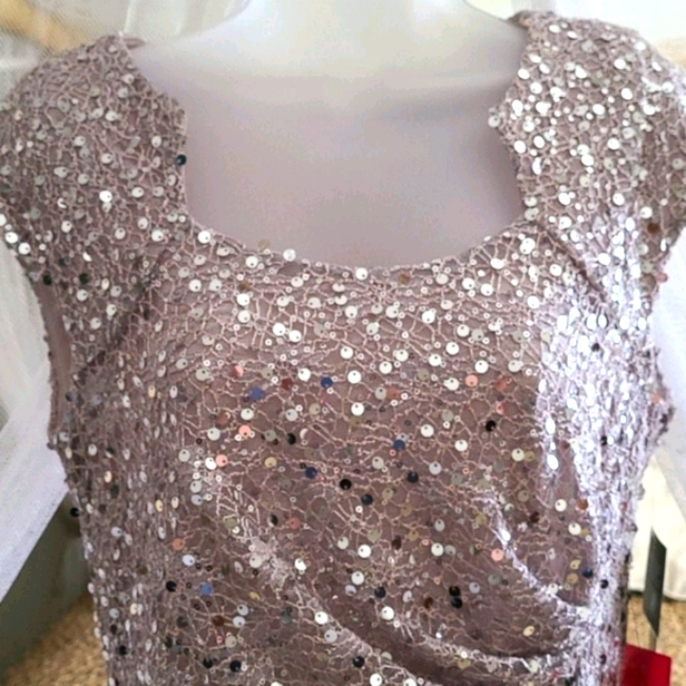Tahari ASL Sequin Lace Dress - Picture 2 of 15
